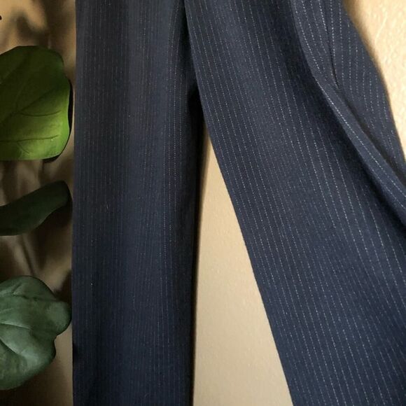 1. State Navy Blue Pinstripe Jumpsuit - Picture 4 of 8